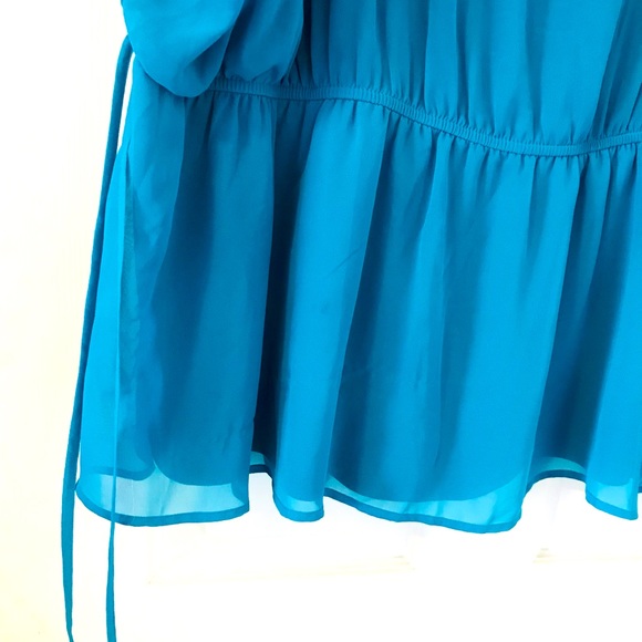 Triple Ruffled Teal - Picture 3 of 5